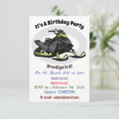 Snowmobile cartoon illustratie kaart (Staand voorkant)