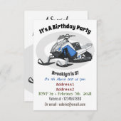 Snowmobile cartoon illustratie kaart (Voorkant / Achterkant)