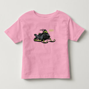 Snowmobile cartoon illustratie kinder shirts