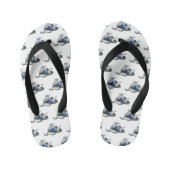 Snowmobile cartoon illustratie kinder teenslippers (Voetbed)