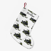 Snowmobile cartoon illustratie kleine kerstsok (Voorkant (Hangend))