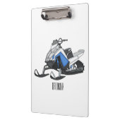 Snowmobile cartoon illustratie klembord (Links)