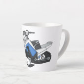 Snowmobile cartoon illustratie latte mok (Rechterhoek)