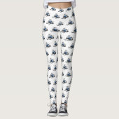 Snowmobile cartoon illustratie leggings (Voorkant)