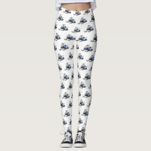 Snowmobile cartoon illustratie leggings