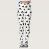 Snowmobile cartoon illustratie leggings (Voorkant)