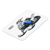 Snowmobile cartoon illustratie magneet (Linkerzijde)
