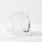 Snowmobile cartoon illustratie matglas koffiemok (Links)