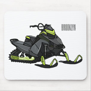 Snowmobile cartoon illustratie muismat
