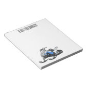 Snowmobile cartoon illustratie notitieblok (Schuin)