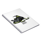 Snowmobile cartoon illustratie notitieboek (Rechterzijde)