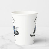 Snowmobile cartoon illustratie papieren bekers (Rechts)