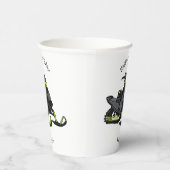 Snowmobile cartoon illustratie papieren bekers (Rechts)