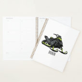 Snowmobile cartoon illustratie planner (Display)