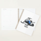 Snowmobile cartoon illustratie planner (Display)