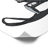 Snowmobile cartoon illustratie poster (Hoek)