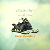 Snowmobile cartoon illustratie raamsticker (Vel 3)