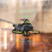 Snowmobile cartoon illustratie raamsticker (Vel 2)