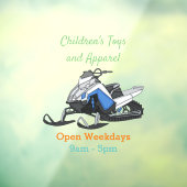 Snowmobile cartoon illustratie raamsticker (Vel 3)