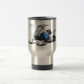 Snowmobile cartoon illustratie reisbeker (Center)