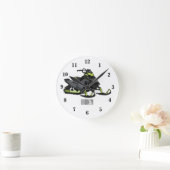 Snowmobile cartoon illustratie ronde klok (Huis)