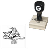 Snowmobile cartoon illustratie rubberstempel (Gestempeld)