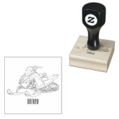 Snowmobile cartoon illustratie rubberstempel (Gestempeld)