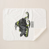 Snowmobile cartoon illustratie sherpa deken (Voorkant (horizontaal))