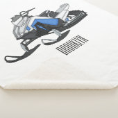 Snowmobile cartoon illustratie sherpa deken (3/4)
