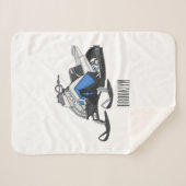 Snowmobile cartoon illustratie sherpa deken (Voorkant (horizontaal))