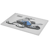 Snowmobile cartoon illustratie snijplank (Hoek)