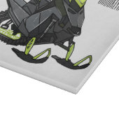 Snowmobile cartoon illustratie snijplank (Hoek)