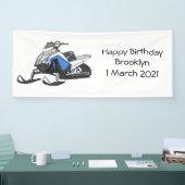 Snowmobile cartoon illustratie spandoek (Beurs)
