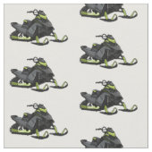 Snowmobile cartoon illustratie stof (Close Up)
