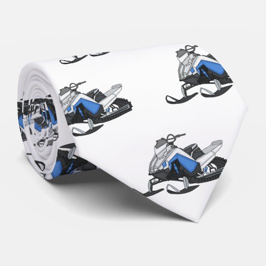 Snowmobile cartoon illustratie stropdas (Opgerold)