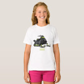 Snowmobile cartoon illustratie t-shirt (Voorkant volledig)