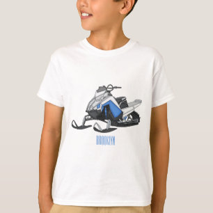 Snowmobile cartoon illustratie t-shirt