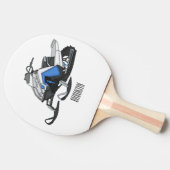 Snowmobile cartoon illustratie tafeltennisbatje (Zijkant)