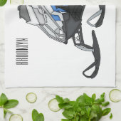 Snowmobile cartoon illustratie theedoek (Gevouwen)