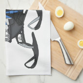 Snowmobile cartoon illustratie theedoek (Quarter Fold)