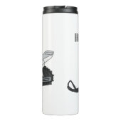 Snowmobile cartoon illustratie thermosbeker (Achterkant)