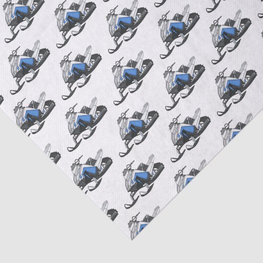 Snowmobile cartoon illustratie tissuepapier (Detail)