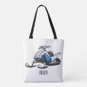 Snowmobile cartoon illustratie tote bag (Achterkant)