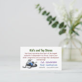 Snowmobile cartoon illustratie visitekaartje (Staand voorkant)