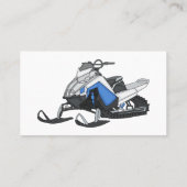 Snowmobile cartoon illustratie visitekaartje (Achterkant)