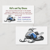 Snowmobile cartoon illustratie visitekaartje (Voorkant / Achterkant)