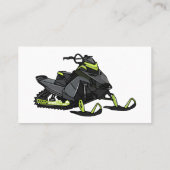 Snowmobile cartoon illustratie visitekaartje (Achterkant)