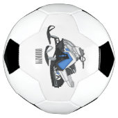 Snowmobile cartoon illustratie voetbal (Gedraaid)