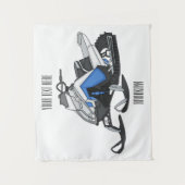 Snowmobile cartoon illustratie wandkleed (Voorkant)