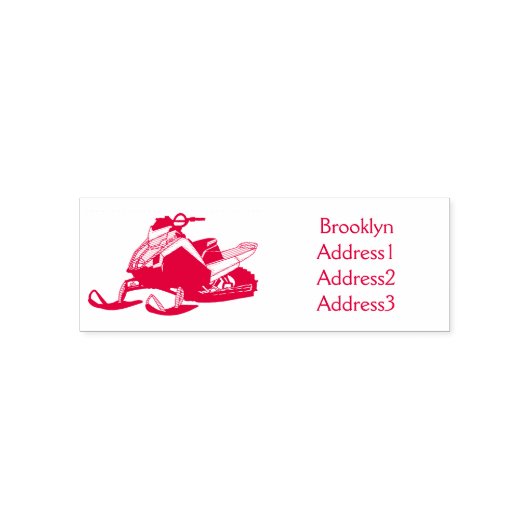 Snowmobile cartoon illustratie  zelfinktende stempel (Design)